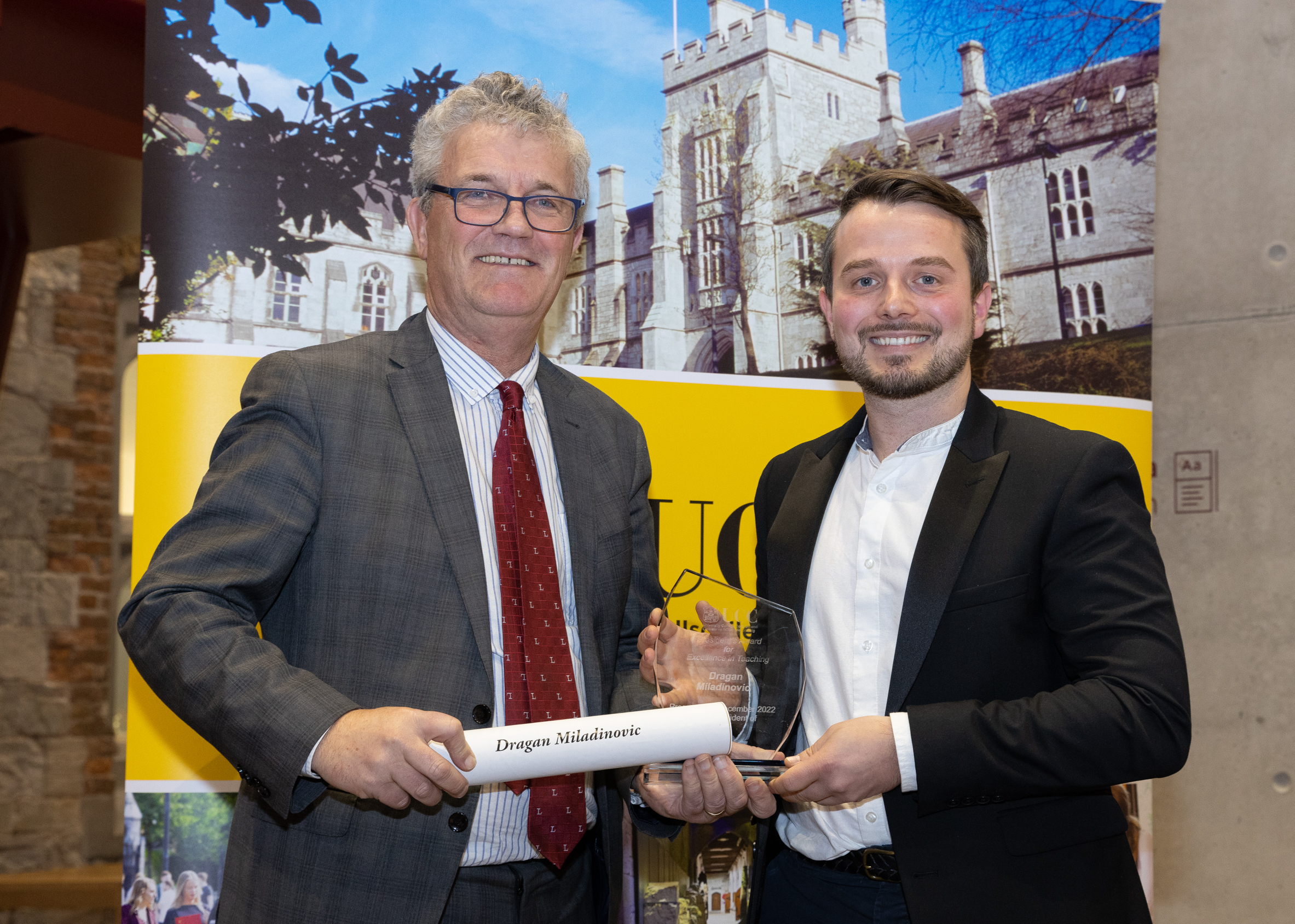 Dragan Miladinović receives UCC President's Award for Excellence in Teaching