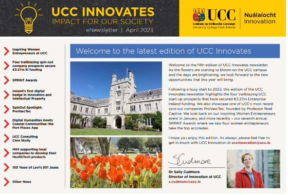 UCC Innovation Newsletter: Spring 2023 Issue