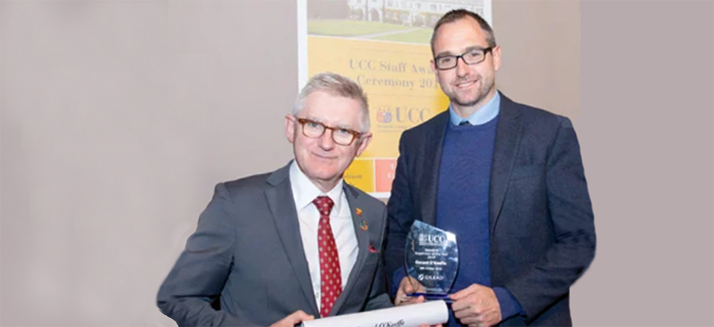 Congratulations to Ger O'Keeffe on the award of UCC Research Supervisor of the Year 2019