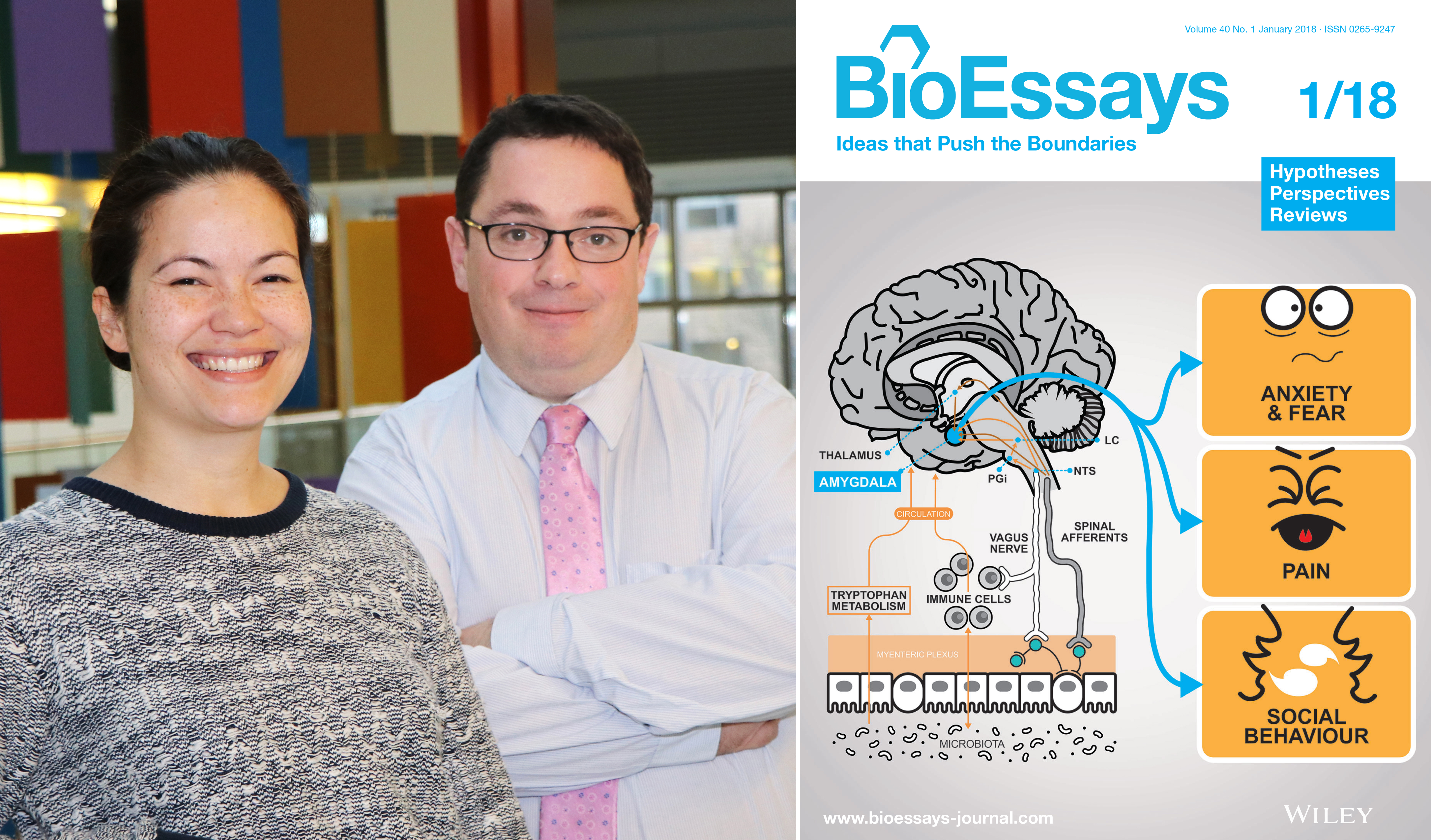  BioEssays cover features Cowan, Cryan article