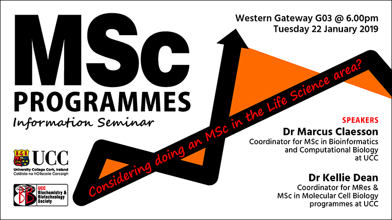 Considering doing an MSc at UCC in the Life Science area?