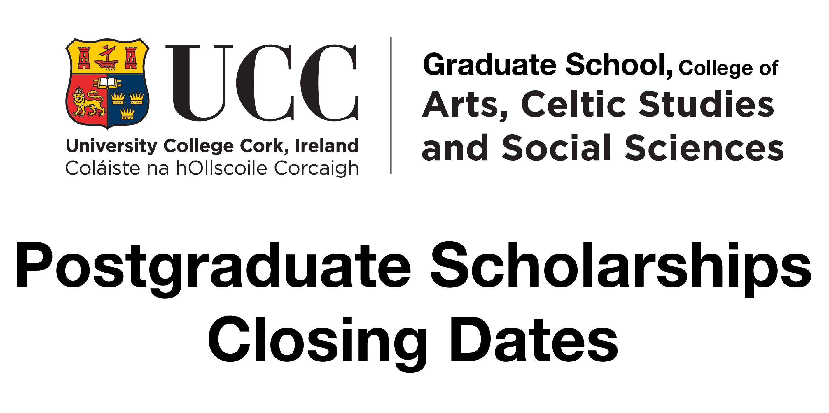 Postgraduate Scholarships closing dates reminder.