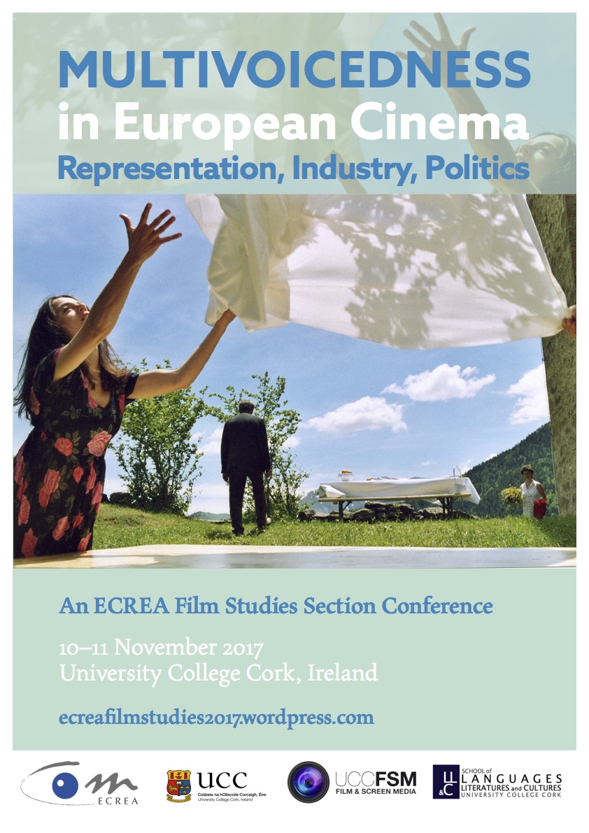 International conference of the ECREA Film Studies Section. Fri 10th and Sat 11th Nov 2017 at UCC.