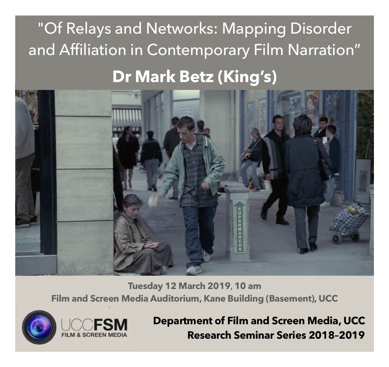 Dr Mark Betz. Research Seminar. 10am, Tues 12 March.