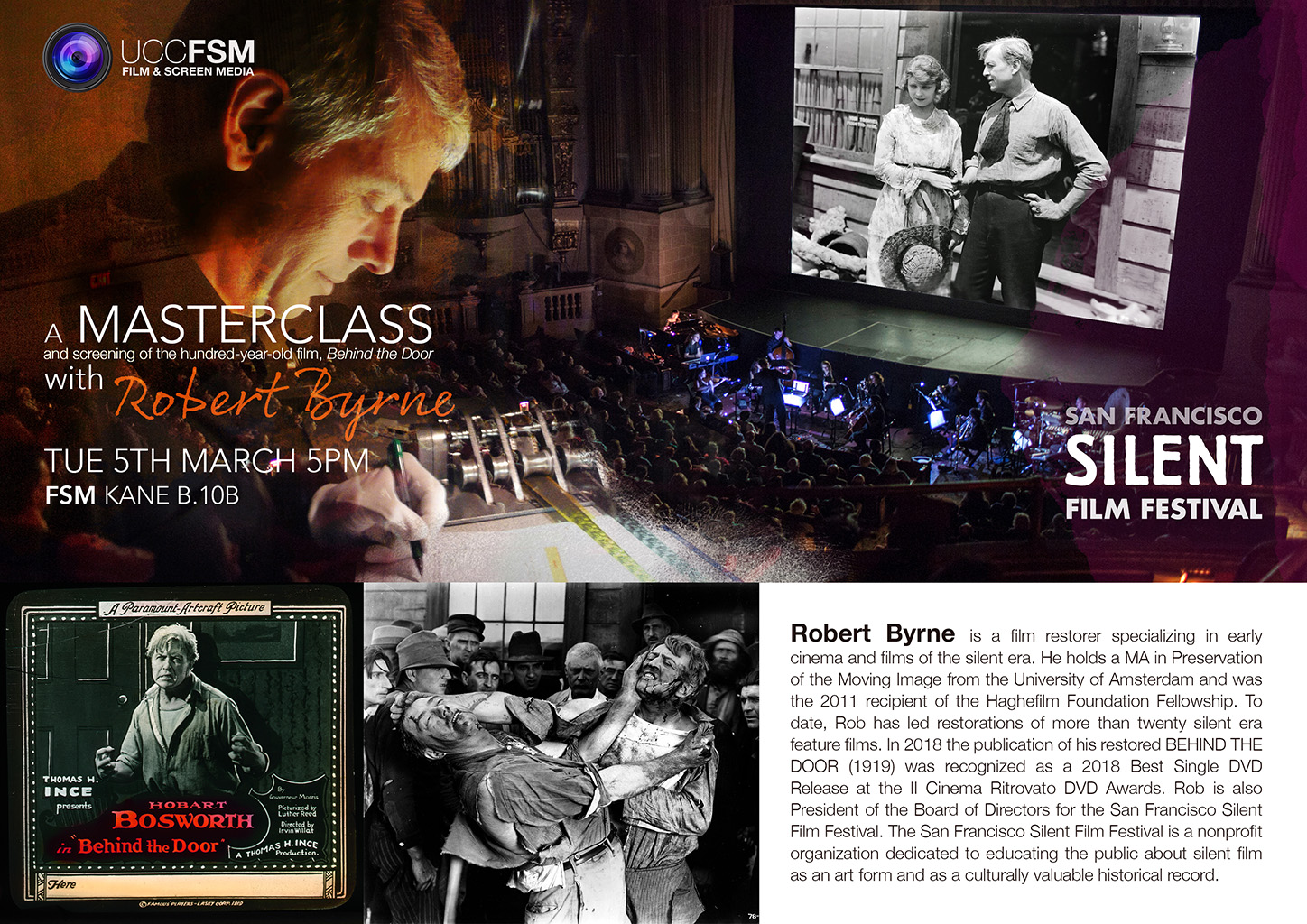 Robert Byrne Masterclass. Tues 5th March 5pm.