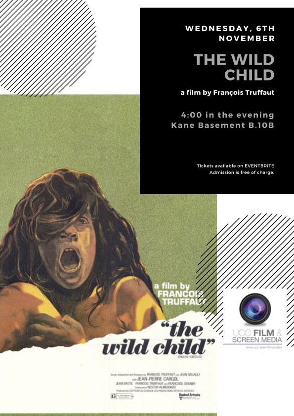 Screening of THE WILD CHILD by François Truffaut 6th Nov @4pm