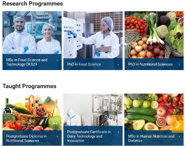 Postgraduate Programmes - School of Food and Nutritional Sciences UCC