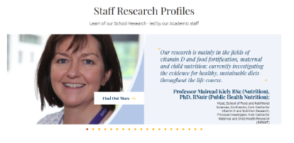 Staff Research Profiles - School of Food and Nutritional Sciences, UCC