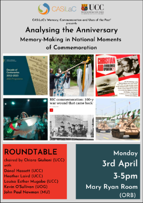 Analysing the Anniversary | Round Table | 3rd April, 3-5pm | ORB, Mary Ryan Room