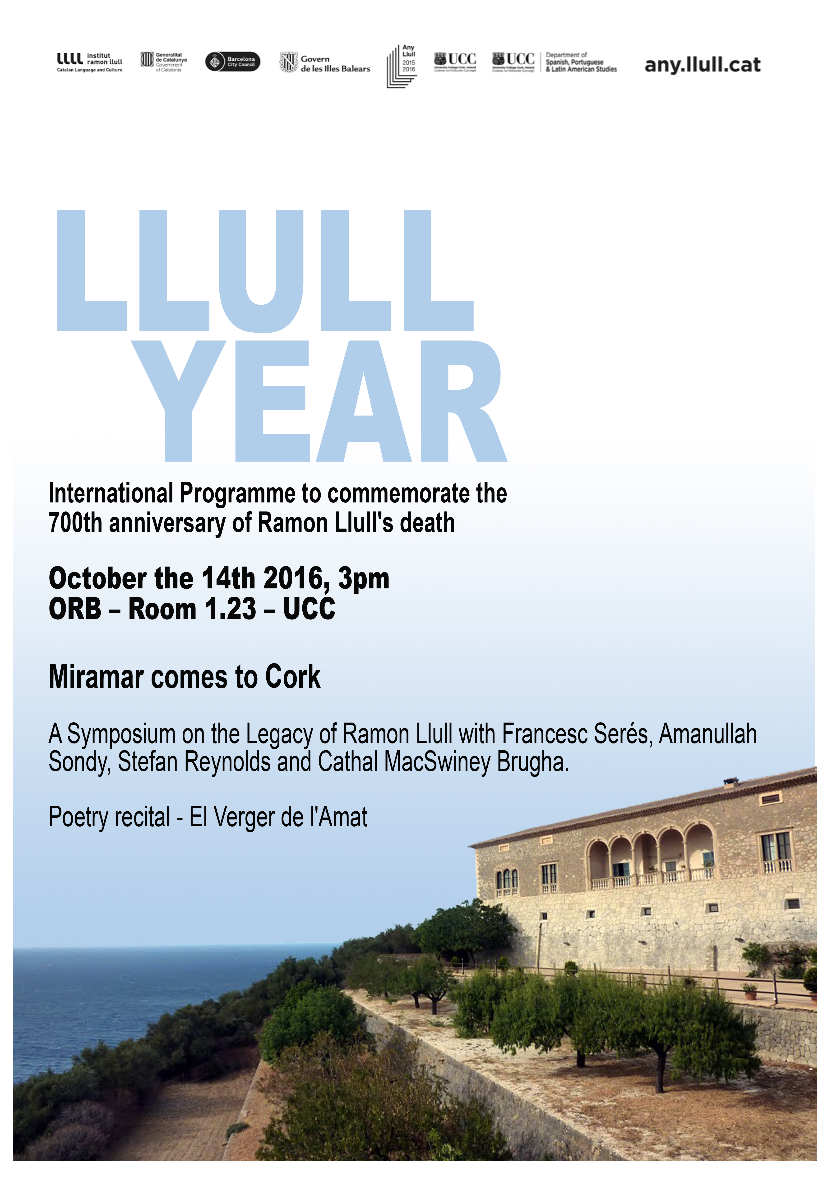 Miramar comes to Cork: A Symposium on the Legacy of Ramon Llull