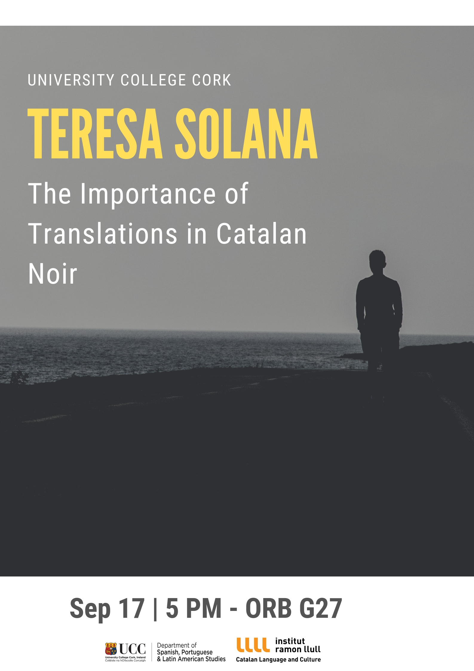Teresa Solana in UCC on Sept. 17th: The Importance of Translations in Catalan Noir