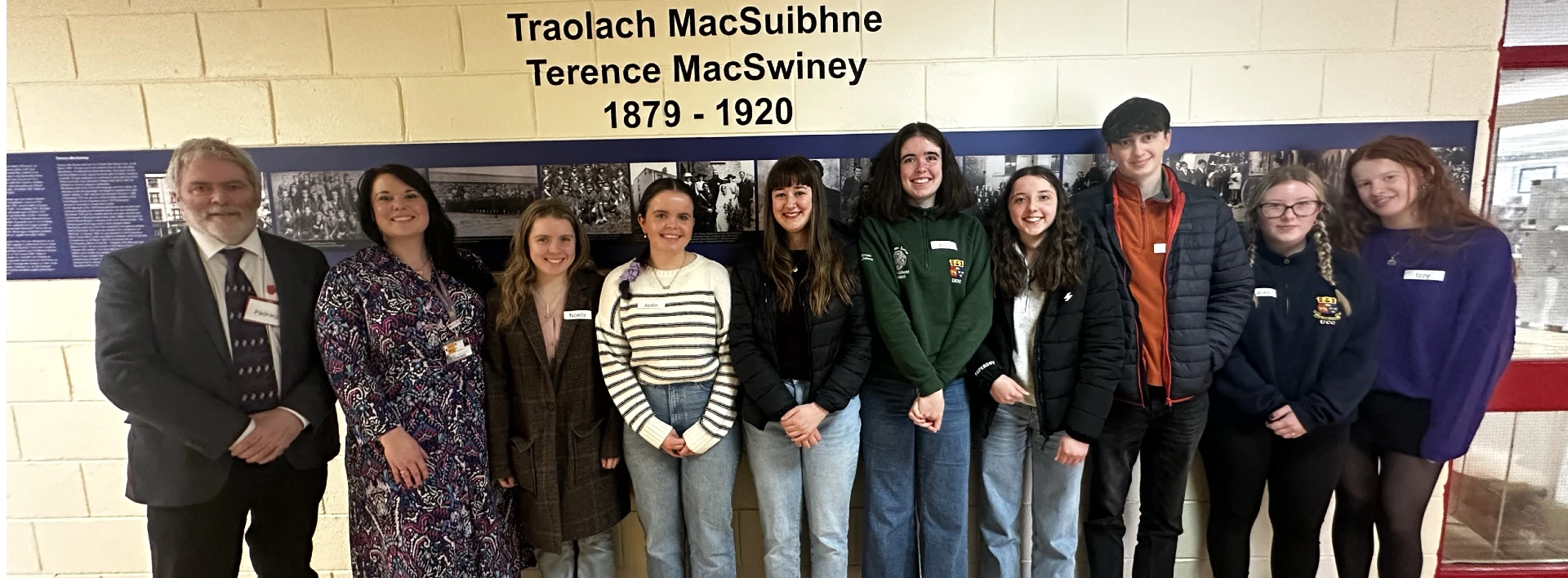 Students with some of the Barr na gCnoc staff members