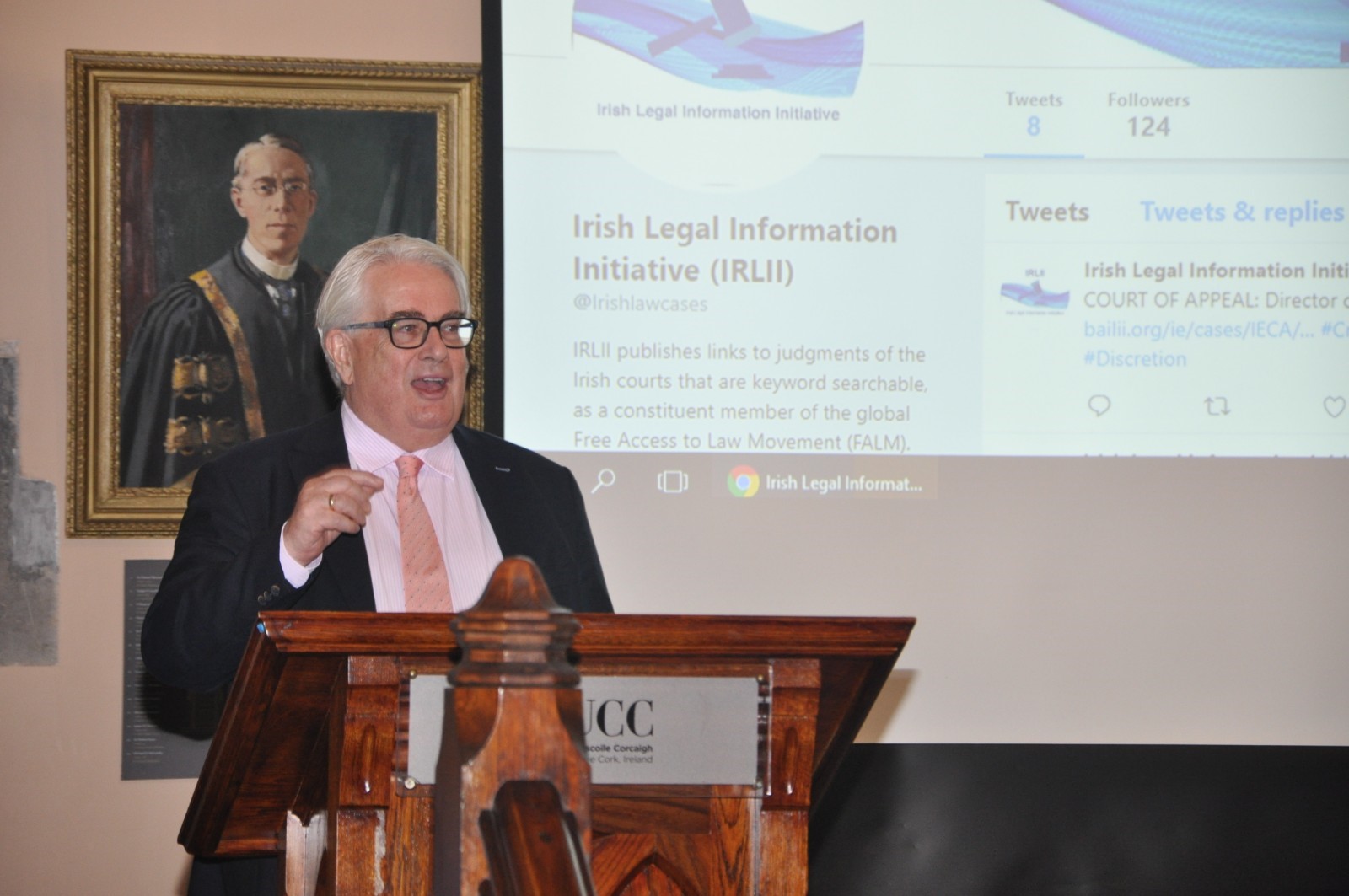 Chief Justice of Ireland, the Hon Mr Justice Frank Clarke speaking at the relaunch of the Irish Legal Information Initiative