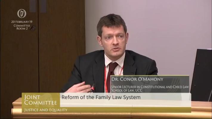 Watch Dr Conor O'Mahony's Opening Statement to the Oireachtas Justice Committee Hearing on Family Law Reform