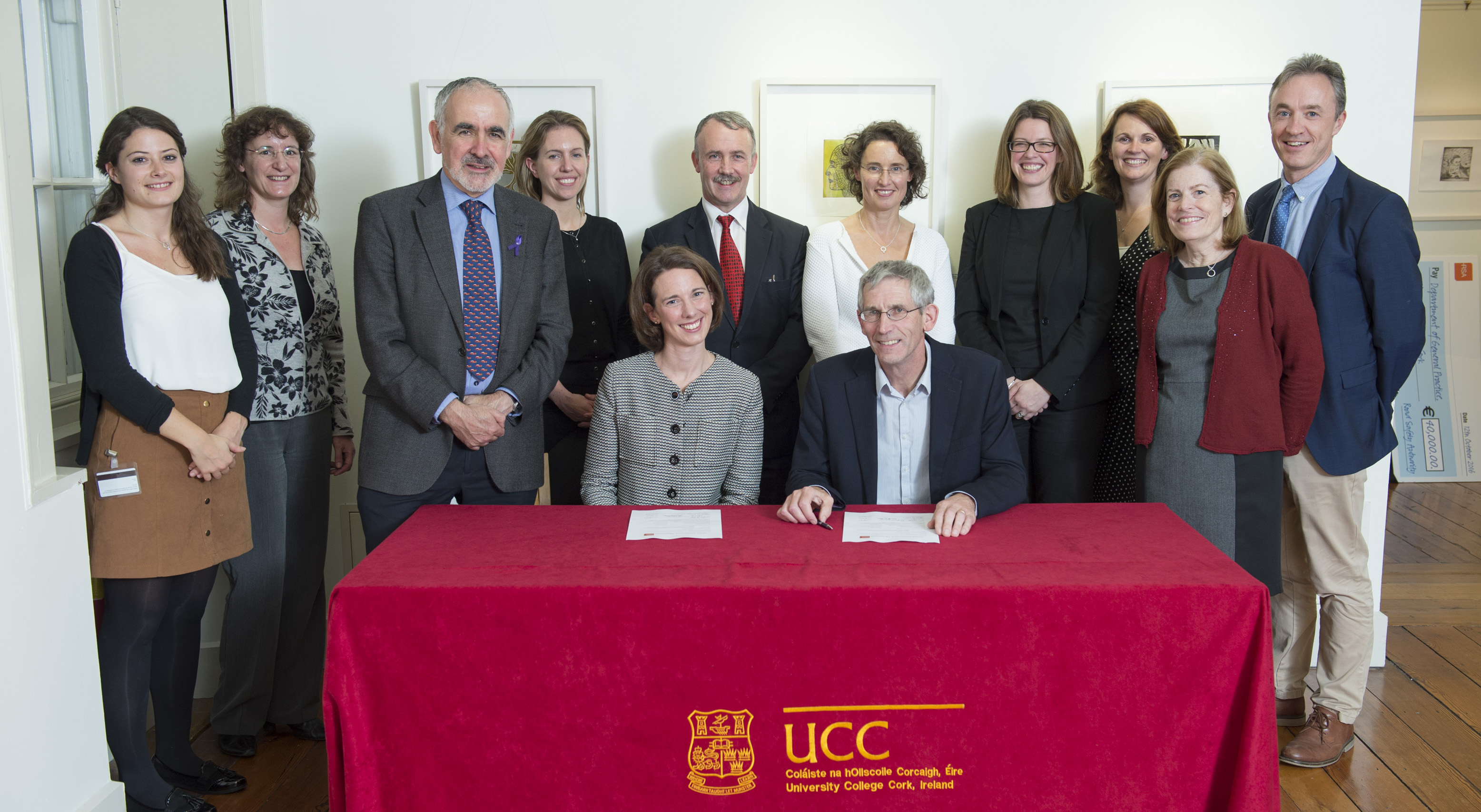 Emmy Racine UCC, Katherine Thackerary UCC, Prof. Des O’Neill NOFM, Dr. Aisling Jennings UCC, Dr. Carol Sinnott UCC, Prof. Colin Bradley UCC, Declan Naughton RSA, Linda Horgan UCC, Dr. Siobhan Cusack UCC, Lisa MacSharry UCC, Prof. Jeanne Jackson UCC and Dr. Tony Foley UCC. (Photo: Ger MacCarty) 