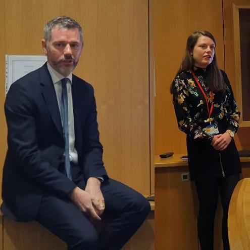 Dr Paul Gallagher and Leanne O'Sullivan present to the Department of Pharmacology and Therapeutics Team