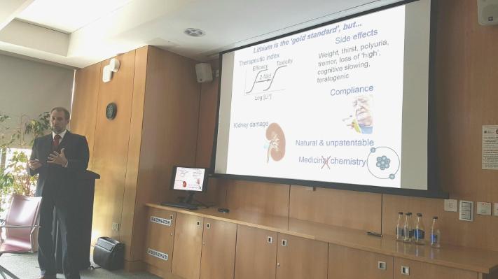 Dr Grant Churchill conducted a presentation for the Department of Pharmacology and Therapeutics team at UCC on 27 June 2019