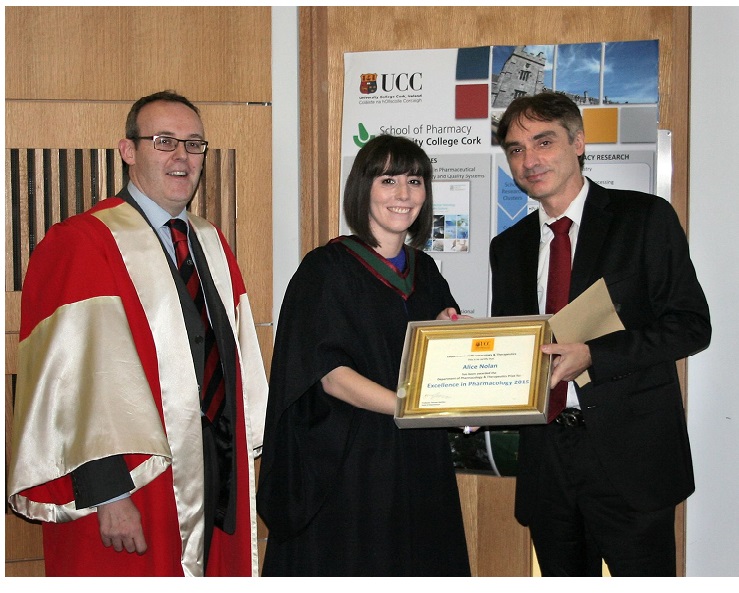 Congratulations Alice Nolan winner of Prize for Excellence in Pharmacology 2015