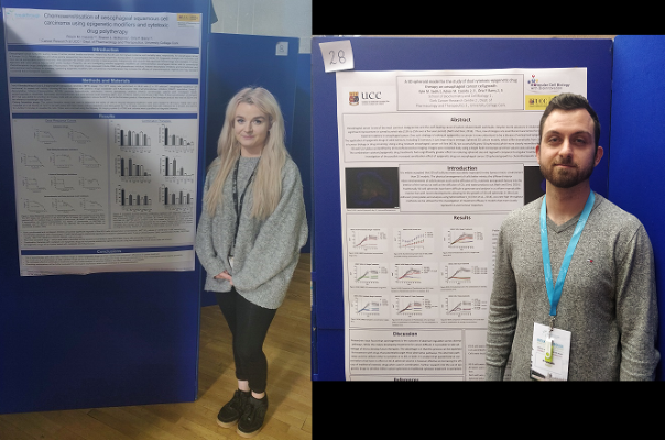 Roisin Cassidy and Kyle Sadik presenting their posters