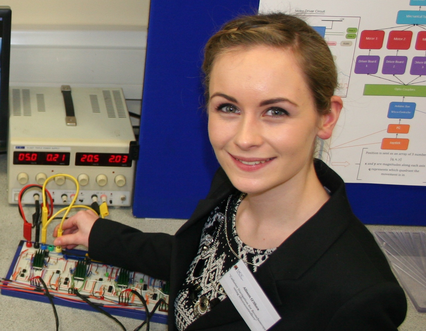Alison O’Shea final year Electrical Engineering student wins a 2014 The Naughton Fellowship awards 