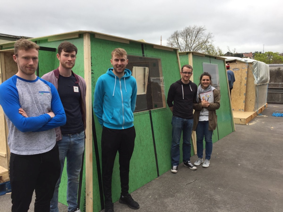 UCC students design pop-up shelters to house refugees in large camps around the world