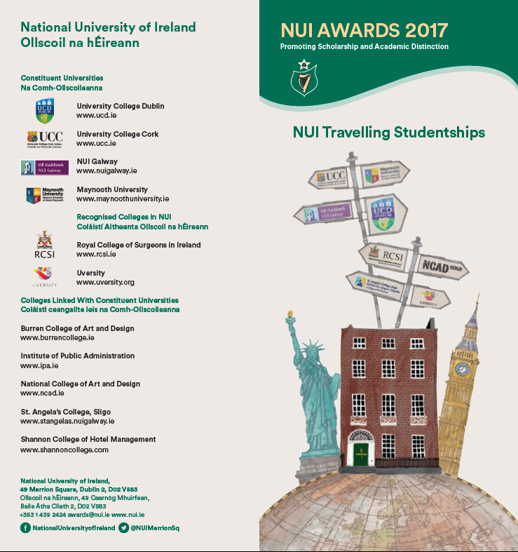 National University of Ireland Awards Scheme for 2017 Announced