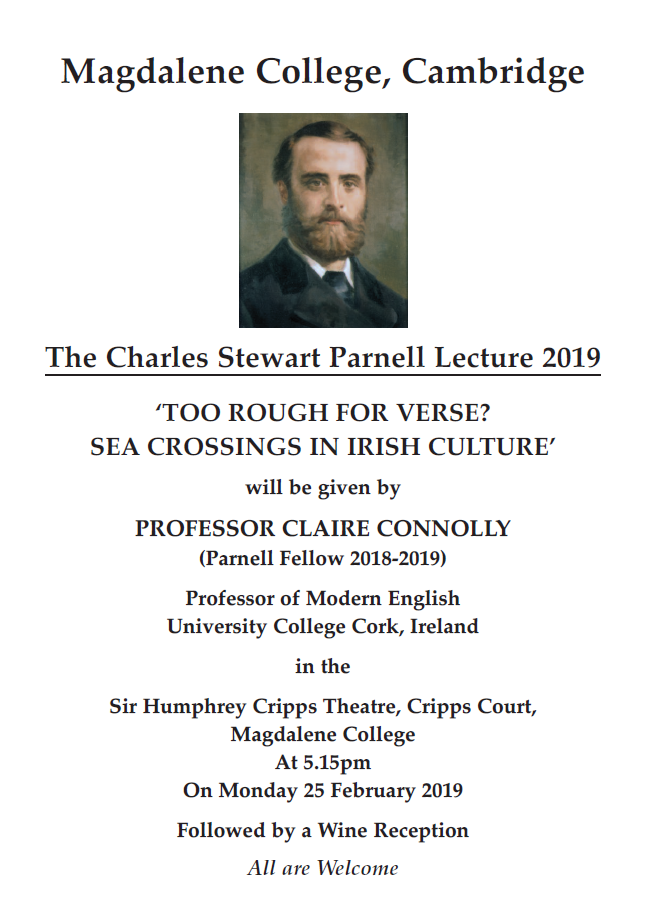 Prof. Claire Connolly to deliver the Charles Stewart Parnell lecture 2019