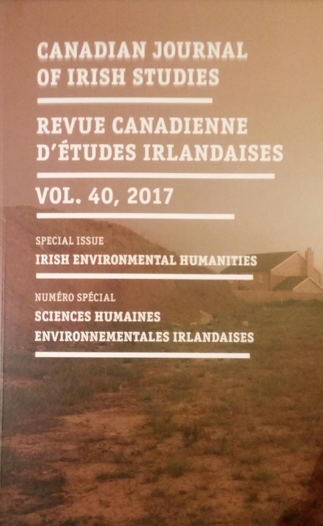 The School's Dr Maureen O'Connor has guest-edited the Canadian Journal of Irish Studies