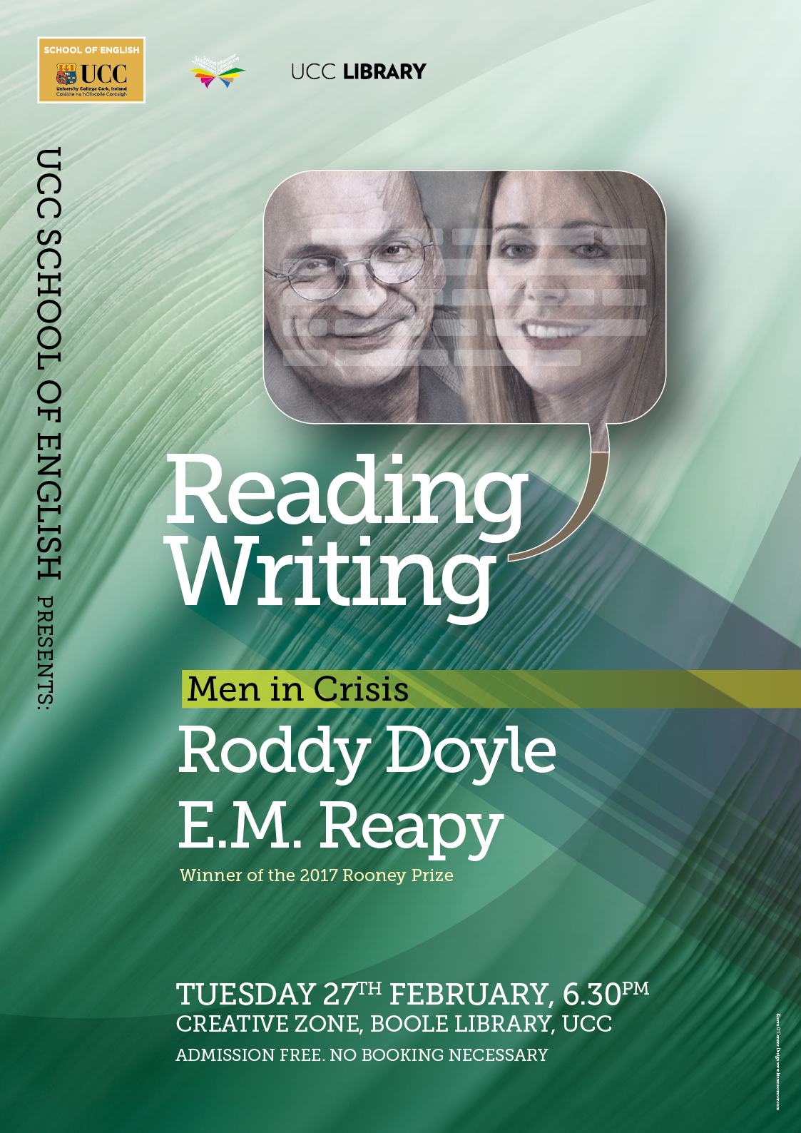 Featuring Booker Prize winner Roddy Doyle and Rooney Prize winner E. M. Reapy.