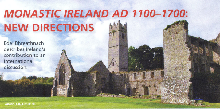 IRC-funded Monastic Ireland Project features in the latest volume of Archaeology Ireland