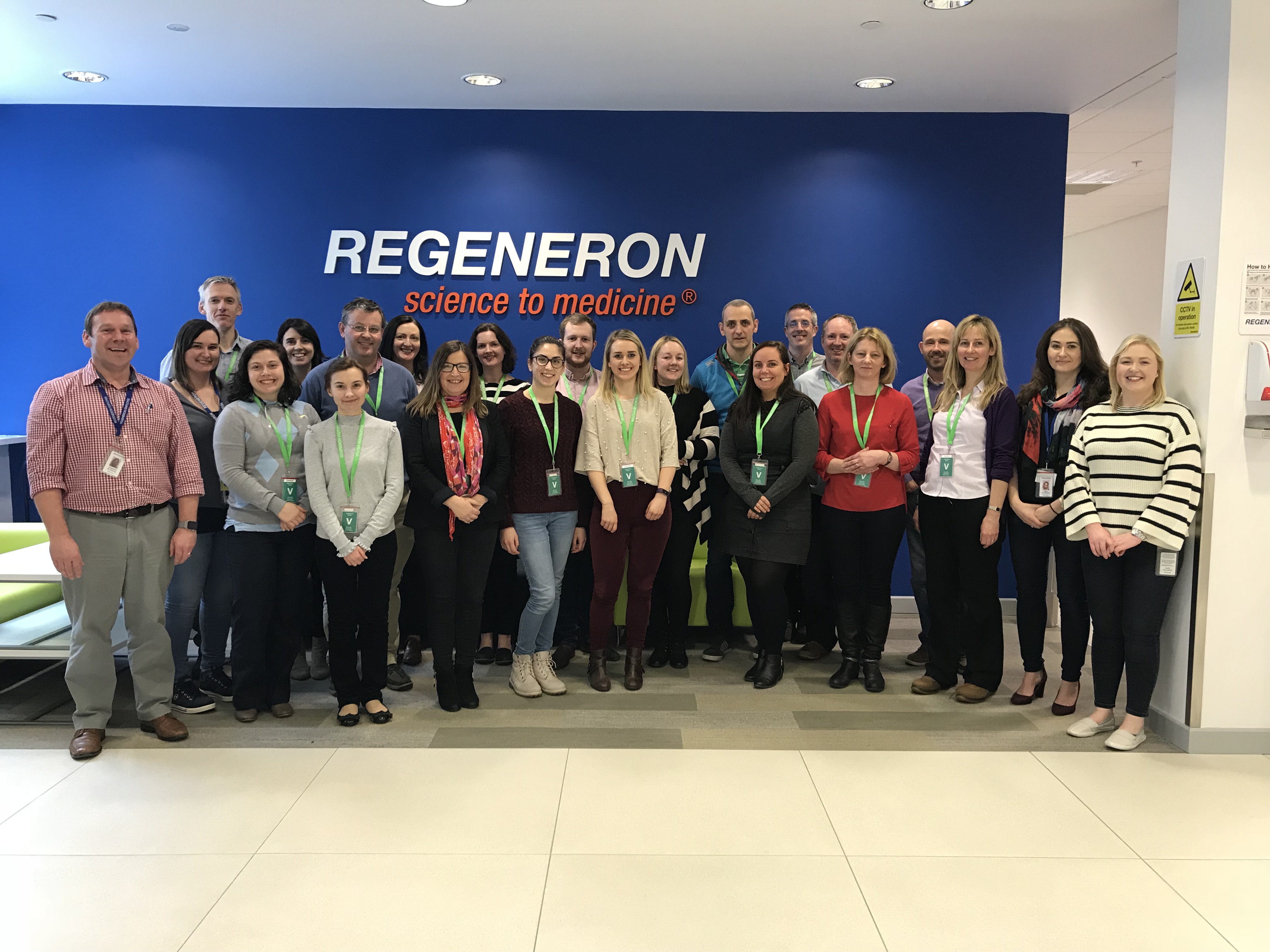 Students from the MSc Pharmaceutical Technology and Quality Systems (QP Masters) programme visit Regeneron Pharmaceuticals