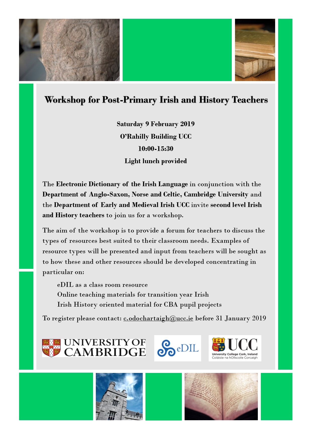 Workshop for Post-Primary Irish and History Teachers