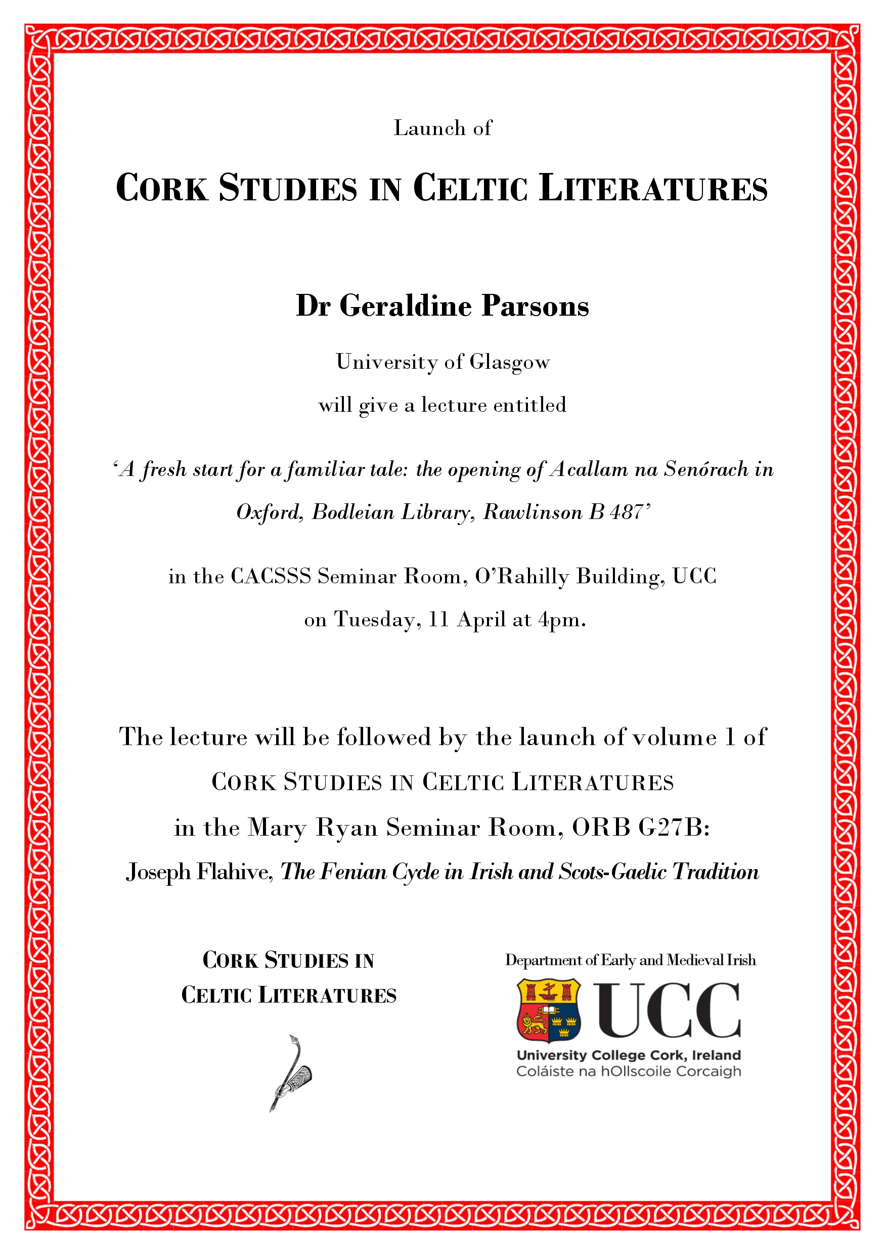 Cork Studies in Celtic Literatures