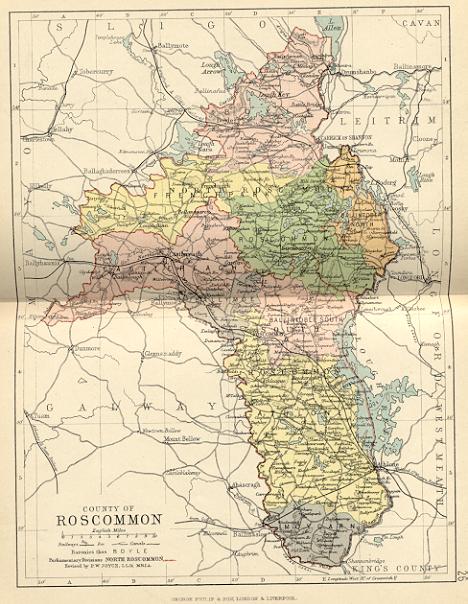 from Philip's handy atlas of the counties of Ireland, constructed by John Bartholomew; revised by P.W. Joyce, London 1882.