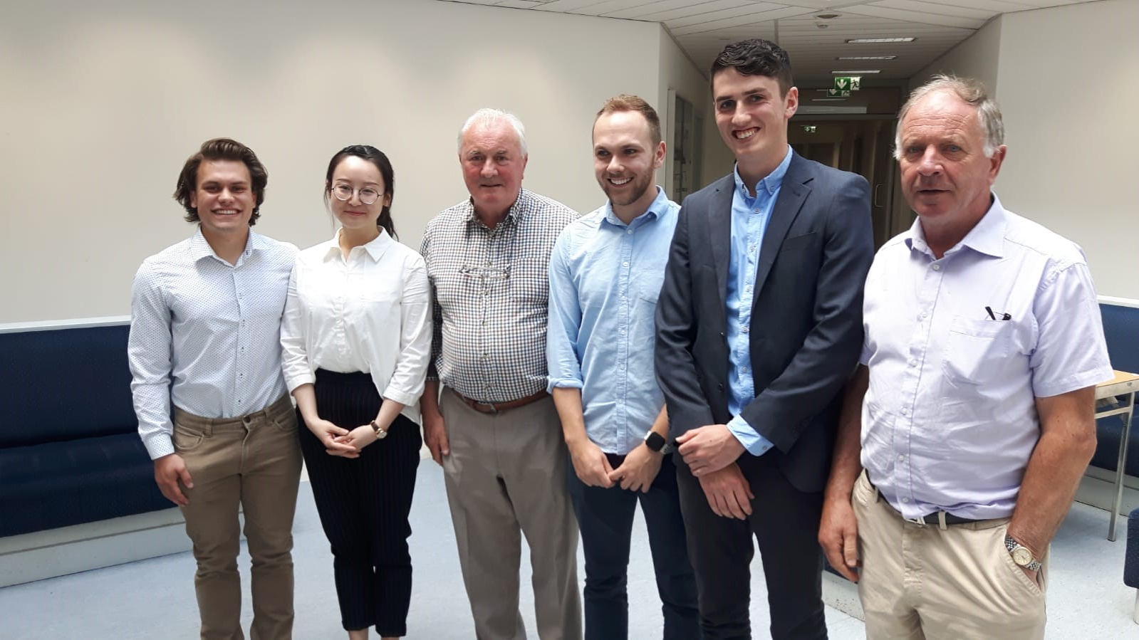 From the left: Glen O’Driscoll, Sung Xinyu, Michael O’Connor, Gearoid Dineen, Dara O’Leary and Pat O’Connor