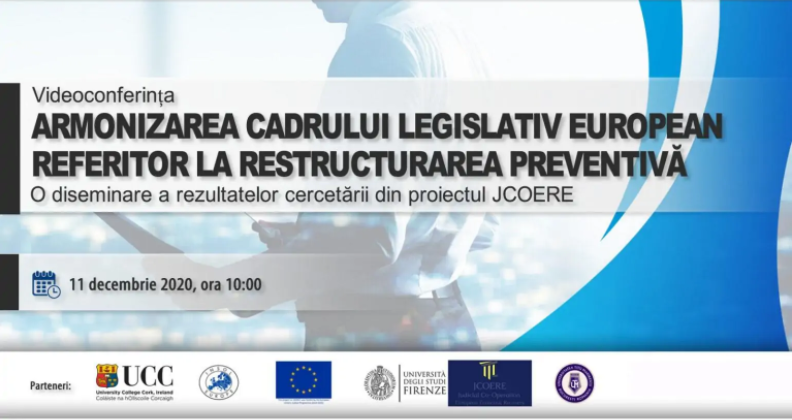 Webinar Event: Harmonization of the European legislative framework on preventive restructuring - a dissemination of research results from the JCOERE project