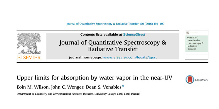 New Publication in The Journal of Quantitative Spectroscopy and Radiative Transfer