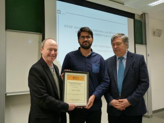 Prize for Best Student Paper awarded to Ahmed Khalid