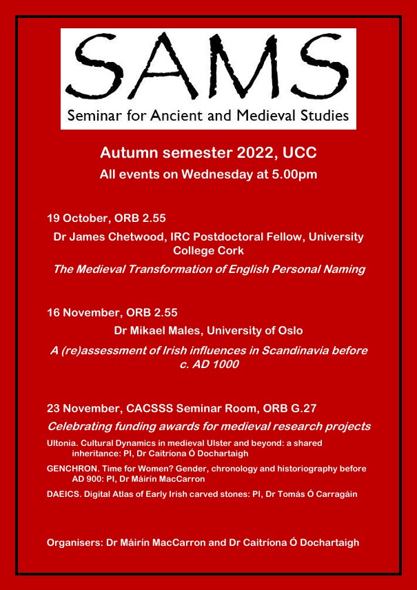 JPG of SAMS programme from Autumn 2022. JPG of SAMS programme from Autumn 2022.