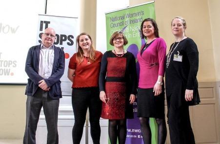 Group of people including Prof Louise Crowley at the ESHTE ItStopsNow Project Launch