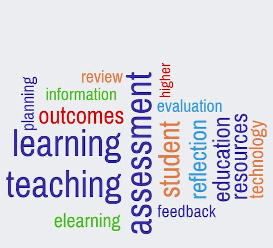 Accredited courses word cloud