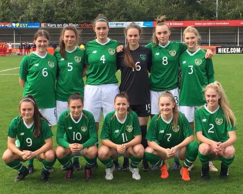 Aoife Slattery plays for ROI in the Women's U19 UEFA Qualifiers