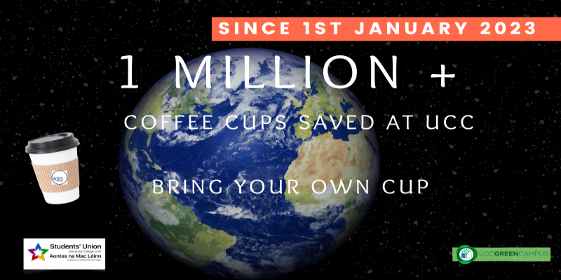 1 Million Disposable Coffee Cups Saved by you since 1st January 2023!!