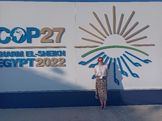 Jacqueline Lyons, PhD at COP27 in Egypt