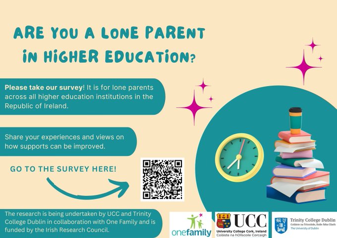 Lone Parent Students in Higher Education - follow the link in the caption to take the survey