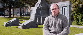 Dr Gabriel Doherty at the Republican Grave Monument in UCC