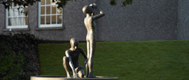 The 'Observer' gazes to the heavens above the Crawford Observatory, UCC grounds