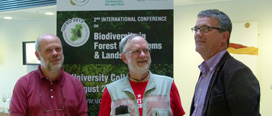 Key Note Speakers at IUFRO (L - R): Professor Martin Hemry, Catholic University Leuven, Belgium; Professor John Spence, University of Alberta, Canada; Professor John O’Halloran, University College Cork, Ireland