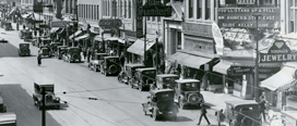 Early photograph of Park Street, Butte, Montana