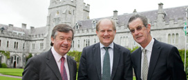 Dr Michael Murphy, President, UCC and Mr Dick Spring, Honorary Patron, Farmleigh Fellowship with Professor Bertil Andersson, President, Nanyang Technical University, Singapore